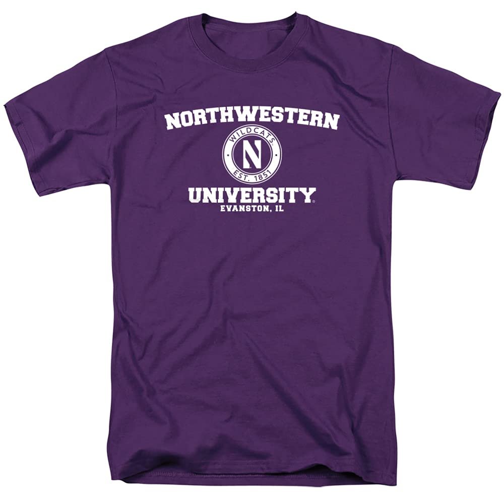 Northwestern University Official Circle Logo Unisex Adult T-Shirt, Circle Logo, X-Large
