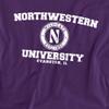 Northwestern University Official Circle Logo Unisex Adult T-Shirt, Circle Logo, X-Large view 2