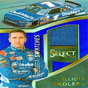 Autograph Warehouse 639004 Elliott Sadler Race Used Memorabilia Swatch Trading Card - Nascar, Auto Racing - 2017 Panini Prizm Select Refractor No.ES LE 168-199