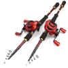 1.8m2.1m2.4m 2.7m Superhard Carbon Lure Rod Fast Casting Rods and Casting Reels Fishing Set Beginner Rod Reel Combos Pikes Fish ZYHYD (Color : Right Hand Reel, Size : 1.8m) view 1