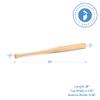 Wood Baseball bat 18 Inch Pack of 6 Unfinished Wood Baseball Bat, Small Bat, Party Decor, Bedroom, Crafts, by Woodpeckers view 2