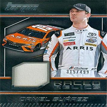 Autograph Warehouse 639014 Daniel Suarez Race Used Memorabilia Swatch Trading Card - Nascar Auto Racing - 2017 Panini Torque Raced Relics No.RRDS LE 315-499