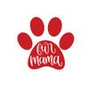 Fur Mama Iron On Decal, Animal Lover Heat Transfer Patch for Clothing, DIY Crafts and Decor, Pick Size Color (Red) view 1