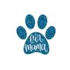 Fur Mama Iron on Decal, Dog Paw Print Heat Transfer for Clothing and DIY Crafts, Pick Size Color view 1