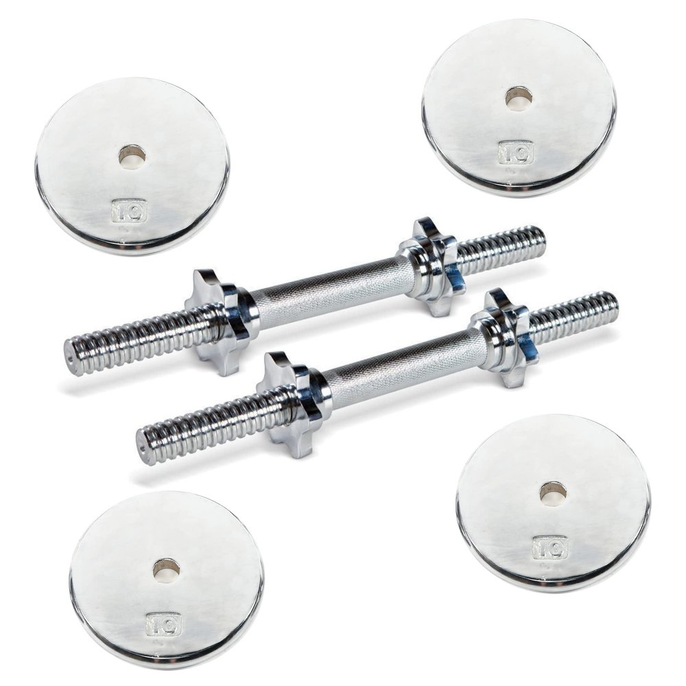 Ader 40lb Chrome Dumbbell Set, 20lb each