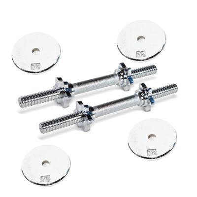 Ader 30lb Chrome Dumbbell Set, 15lb each