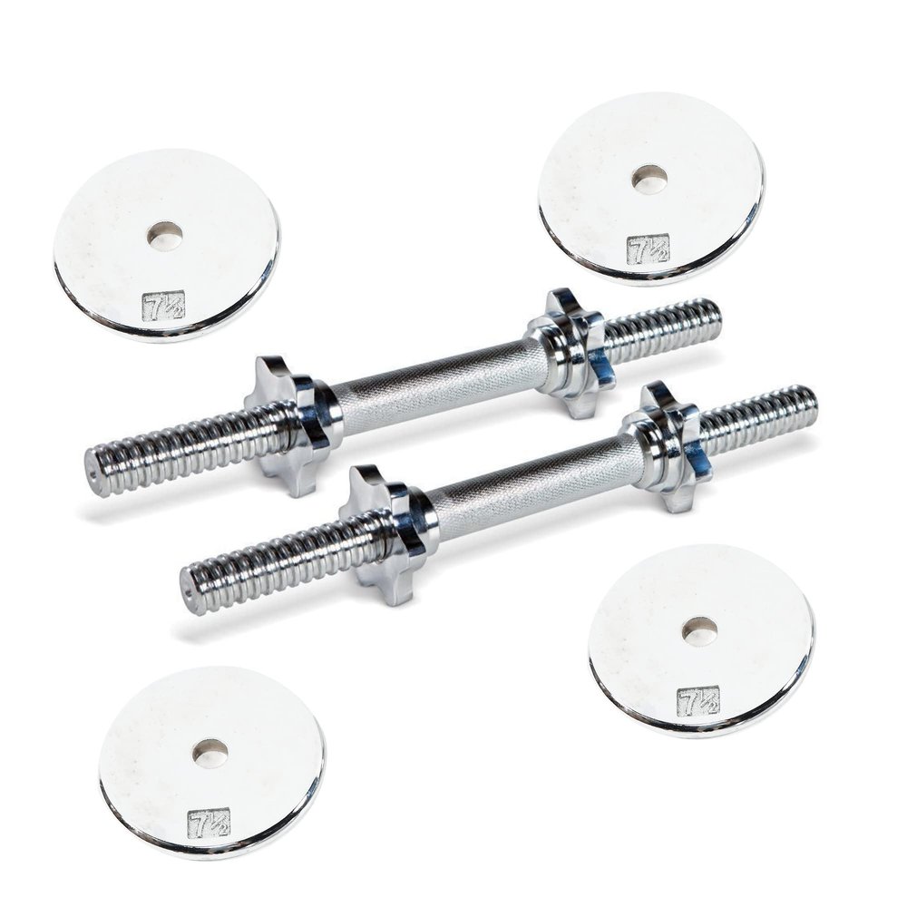 Ader 30lb Chrome Dumbbell Set, 15lb each