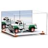 Better Display Cases Acrylic Versatile Display Case Display Case - Medium Square Box with Mirror Case, Orange Risers and White Base 15.25" x 12" x 9" (V13/A082) view 1