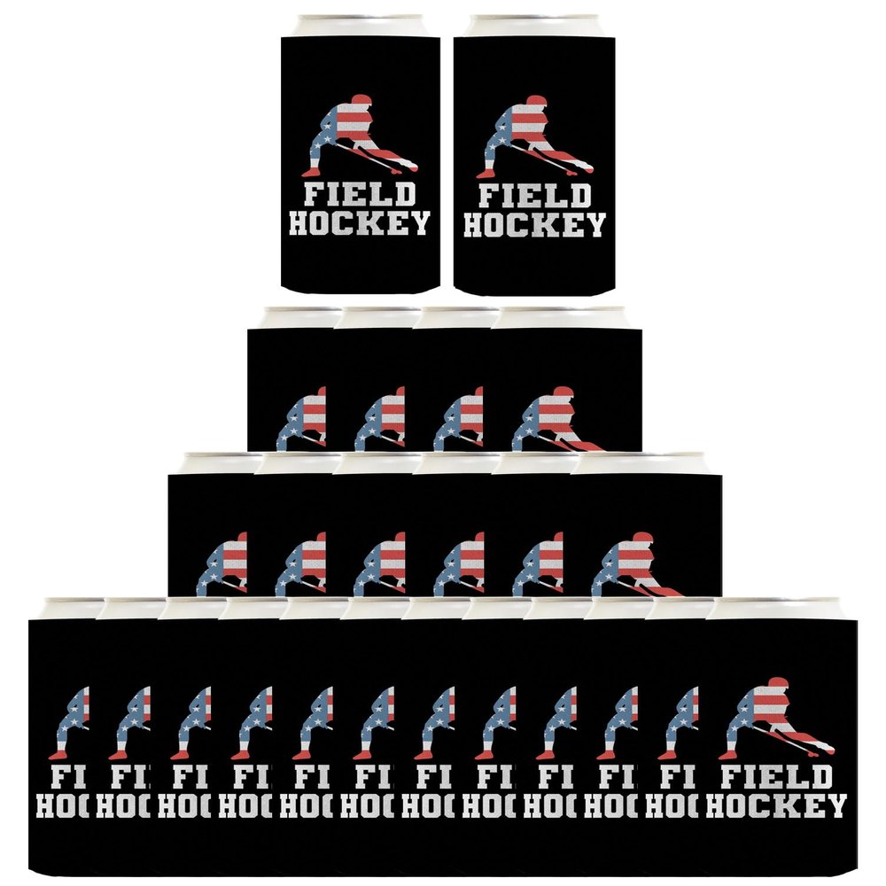 American Pride Summer Games Gifts USA Sports Field Hockey 24-Pack Ultra Slim Can Drink Thermocoolers Party Pack
