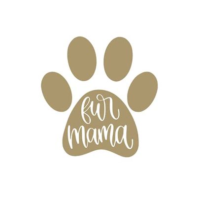 Fur Mama Iron On Decal, Animal Lover Heat Transfer Patch for Clothing, DIY Crafts and Decor, Pick Size Color (Gold)