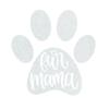 Fur Mama Iron On Decal, Animal Lover Heat Transfer Patch for Clothing, DIY Crafts and Decor, Pick Size Color (White Glitter) view 1