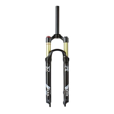 Jejy Front Forks MTB Bicycle 26/27.5/29 Tire, Straight Tube/Tapered Tube 1-1/8" Pneumatic Shock Absorber Mountain Bike Air Fork (Color : Straight Manual Lockout, Size : 26)