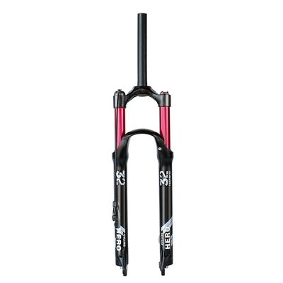 Jejy Straight Tube 1-1/8" Mountain Bicycle 26 Inch Air Front Forks, Manual Lockout/Remote Lockout Shock Absorber 26/27.5/29 Suspension Fork (Color : Straight Remote Lockout, Size : 27.5)