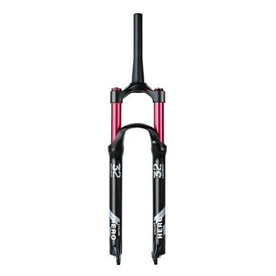 Jejy Straight Tube 1-1/8" Mountain Bicycle 26 Inch Air Front Forks, Manual Lockout/Remote Lockout Shock Absorber 26/27.5/29 Suspension Fork (Color : Tapered Manual Lockout, Size : 27.5)