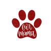 Fur Mama Iron On Decal, Animal Lover Heat Transfer Patch for Clothing, DIY Crafts and Decor, Pick Size Color (Red Glitter) view 1