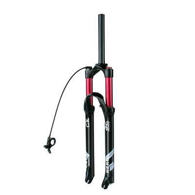 Jejy Mountain Bike 26/27.5/29 Suspension Fork Disk Brakes, Ultralight Front Forks Straight Tube Threadless Steerer MTB Outdoor (Color : Straight Remote Lockout, Size : 26)