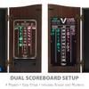 Viper by GLD Products Vault Deluxe Dartboard Cabinet with Shot King Sisal Dartboard and Illumiscore Scoreboard, Wood view 2