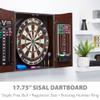 Viper by GLD Products Vault Deluxe Dartboard Cabinet with Shot King Sisal Dartboard and Illumiscore Scoreboard, Wood view 3
