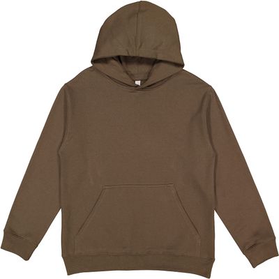 LAT Youth Hoodie Boy & Girl Fleece Pullover Hooded Sweatshirt with Pouch Pocket, Military Green, Large