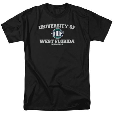 University of West Florida Official Circle Logo Unisex Adult T-Shirt, Black, 4X-Large