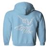 0153. Good Vibe Society Bones Hand Shaka Cool Vintage Graphic Sweatshirt Pullover Hoodie (Light Blue, Medium) view 3