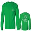 0153. Good Vibe Society Bones Hand Shaka Cool Vintage Graphic Men's Long Sleeve t Shirt (Irish Green 2X Large) view 1