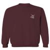 0153. Good Vibe Society Bones Hand Shaka Cool Vintage Graphic Men's Crewneck Sweatshirt (Maroon Large) view 2