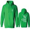 0153. Good Vibe Society Bones Hand Shaka Cool Vintage Graphic Sweatshirt Pullover Hoodie (Irish, Medium) view 1
