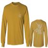 0153. Good Vibe Society Bones Hand Shaka Cool Vintage Graphic Men's Long Sleeve t Shirt (Gold 2X Large) view 1