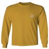 0153. Good Vibe Society Bones Hand Shaka Cool Vintage Graphic Men's Long Sleeve t Shirt (Gold 2X Large) view 2