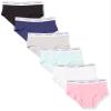 Calvin Klein Kids Girls' Soft Cotton Modal Hipster Underwear 6-Pack, Pink/Teal, X-Large view 1