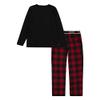 Hurley Boys' Pajama Set, Gym Red Checkered, 4 view 2