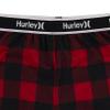 Hurley Boys' Pajama Set, Gym Red Checkered, 4 view 4