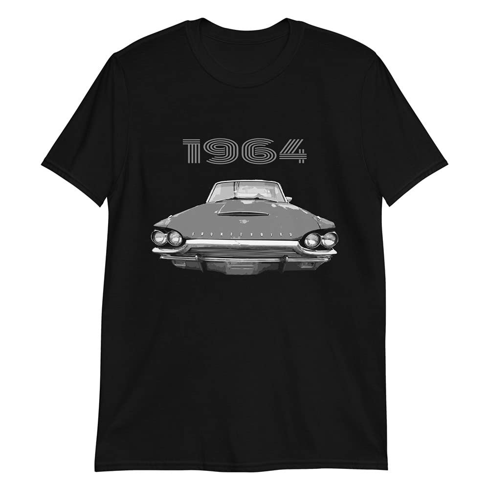 1964 Thunderbird Antique Classic Car Short-Sleeve Unisex T-Shirt Black