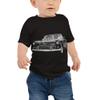 Antique Black Thunderbird American Classic Car Baby Jersey Short Sleeve Tee view 1
