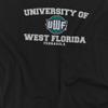 University of West Florida Official Circle Logo Unisex Adult T-Shirt, Black, 5X-Large view 2
