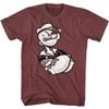 American Classics Popeye The Sailor Cartoon Arms Crossed Image Adult Short Sleeve T-Shirt Graphic Tee view 1