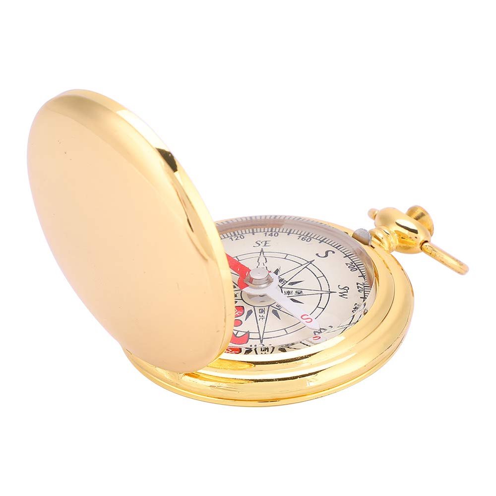 Brass Compass, 1.97 x 2.36 x 0.67inch,54g Portable Watch Style Compass with Accurate Readings for Camping,Hiking Survival Compass