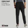 BARCO Skechers Vitality SKP551 Men's Crew Scrub Pant Black XL view 3