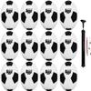 Biggz Premium Classic Soccer Balls with Hand Pumps - Size 3-6, 12, 50 Pack Options (Size 3 (Junior), 12 Pack) view 1