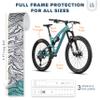 WilderWild Bike Frame Protection Tape- High Impact Clear Vinyl Wrap Includes Tool (4x72) Bicycle Frame Protector, Mountain Bike Frame Guard Chainstay Protector (Topographic Marble) view 2