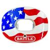 Battle Sports American Flag 2.0 Chrome Oxygen Football Mouthguard - Convertible Strap, Superior Airflow & Better Performance, Maximum Protection & Breathability, Works with Braces - Red, White, Blue view 1
