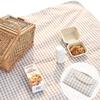 ESLA Cute Gingham Picnic Blanket, Waterproof Foldable, in Large 80x60in and Extra Large 80x80in, Portable Compact Beach Blanket, Oversized XL Outdoor Mat, Tan Gingham view 1