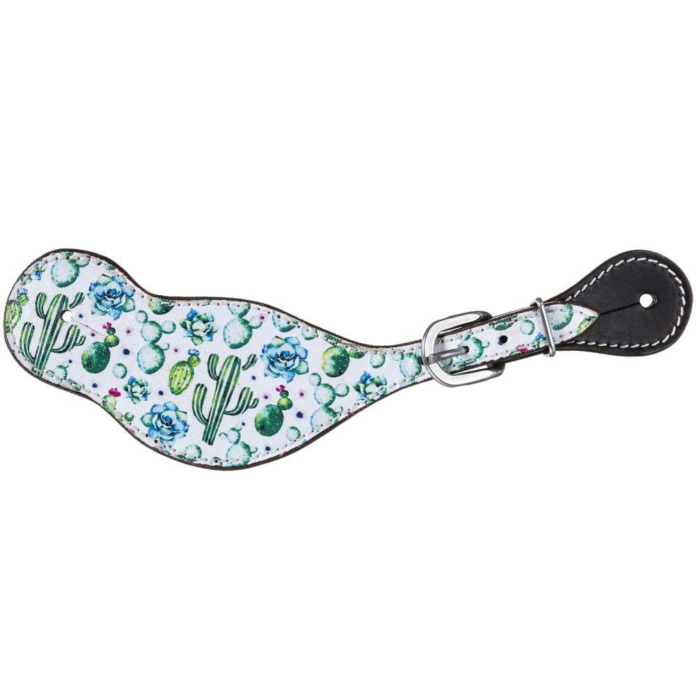 Tough 1 Cactus Print Spur Straps