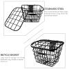 Cabilock Front Bike Basket Bicycle Handlebar Basket for Mountain Bike Accessories Bike Frame Basket Black view 3