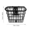 Cabilock Front Bike Basket Bicycle Handlebar Basket for Mountain Bike Accessories Bike Frame Basket Black view 4