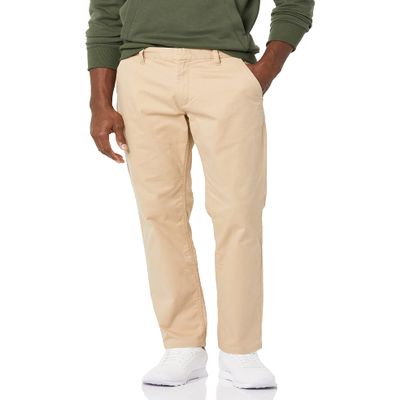 Amazon Aware Men's Cotton Straight Leg Chino Pant, Tan, 36W x 30L