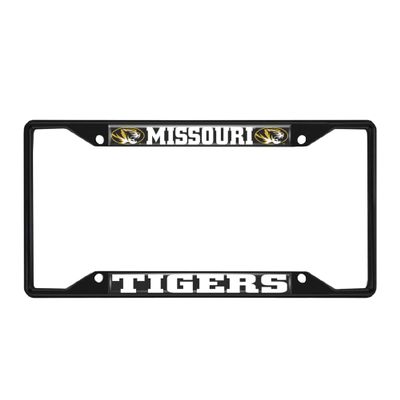 FANMATS 31267 Missouri Tigers Metal License Plate Frame Black Finish