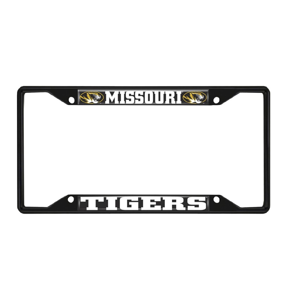 FANMATS 31267 Missouri Tigers Metal License Plate Frame Black Finish