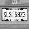 FANMATS 31267 Missouri Tigers Metal License Plate Frame Black Finish view 2